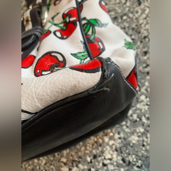 EUC Isabelle Fiore Checkered Cherry Leather Shoulder Bag - Picture 9 of 9